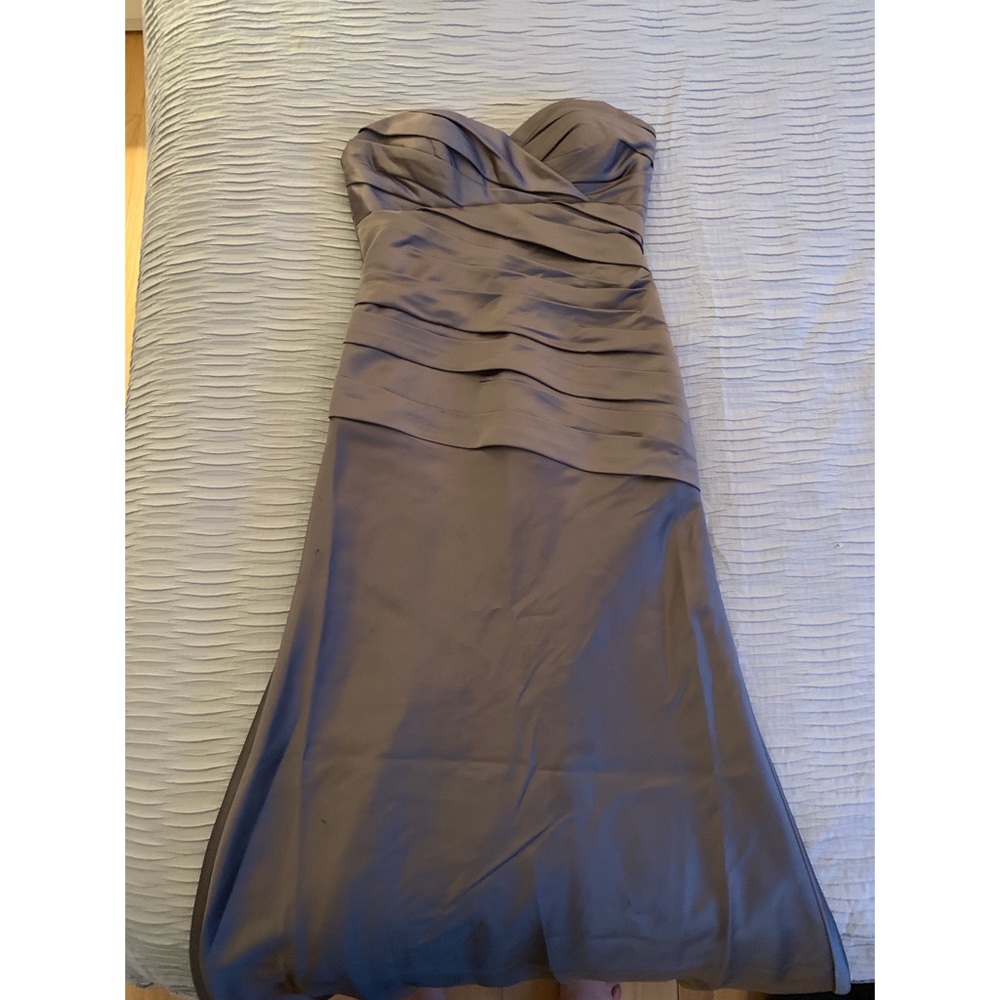 Strapless Charcoal Evening Gown